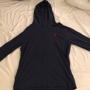 Navy Polo Ralph Lauren Long Sleeve T-Shirt Hoodie